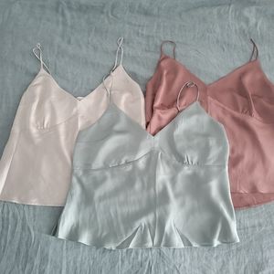 Abercrombie and Fitch Silk V Neck Camis Tank Top